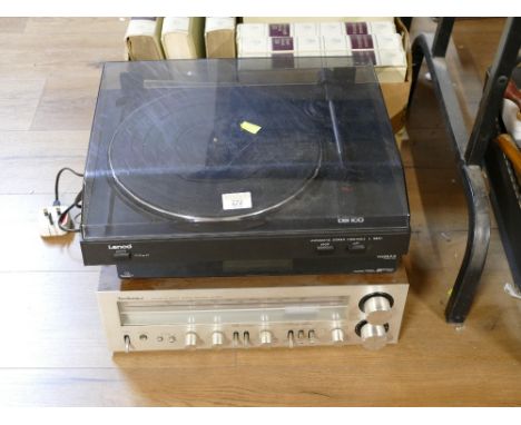 Lenco record player, Humax Freesat machine and Technics Model SA00L stereo receiver