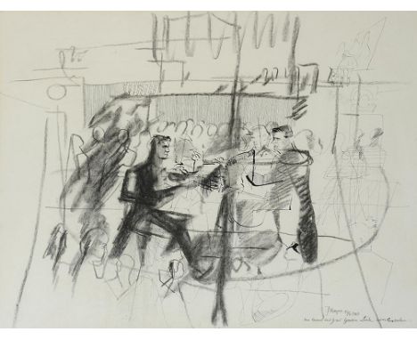 †JIRI (GEORGE) KAYSER (1918-) THE ORCHESTRA   signed, dated 27.V.1967 and dedicated to Mr & Mrs Gordon Lock, pen, ink and cha
