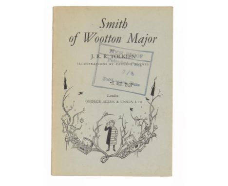 TOLKIEN (J R R) SMITH OF WOOTTON MAJOR  publisher's proof, illustrated, pictorial wrappers date stamped 9 Nov 1967, spine fad