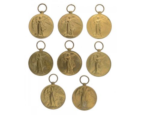 WORLD WAR ONE VICTORY MEDAL 148468 D HART LS RN, 114554 GUNNER C B WOOD RA, 203566 PTE C K WILKINSON NORTH'D FUS, 24316 PTE J