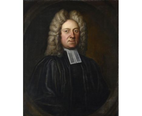 ENGLISH SCHOOL, 18TH CENTURY PORTRAIT  A CLERGYMAN oil on canvas, 75 x 62cm  ++Lined c late 19th/early 20th c with some resto