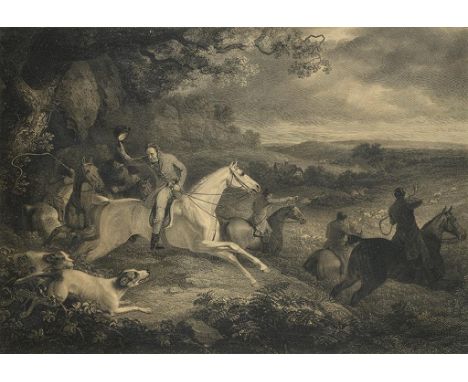 AFTER WILLIAM POWELL FRITH, RA (1819-1909) COMING OF AGE IN THE OLDEN TIME lithograph, 68 x 94cm and a pair of contemporary m