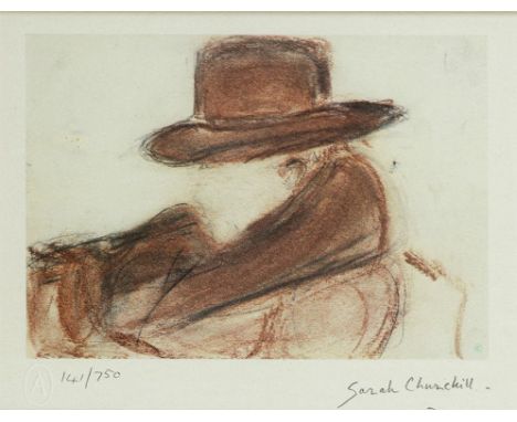 †SARAH CHURCHILL (1914-1982) PAPA offset lithograph signed by the artist in pencil and numbered 141/759, blindstamped, 15 x 1