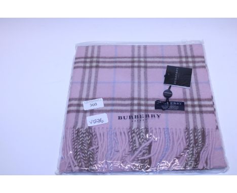 A new with tags Burberry 100% lambs wool pink long scarf 166 x 38cm 