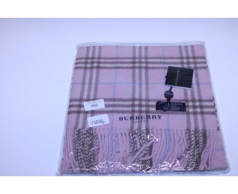 A new with tags Burberry 100% lambs wool pink long scarf 166 x 38cm 