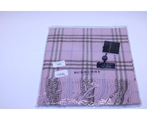 A new with tags Burberry 100% lambs wool pink long scarf 166 x 38cm 