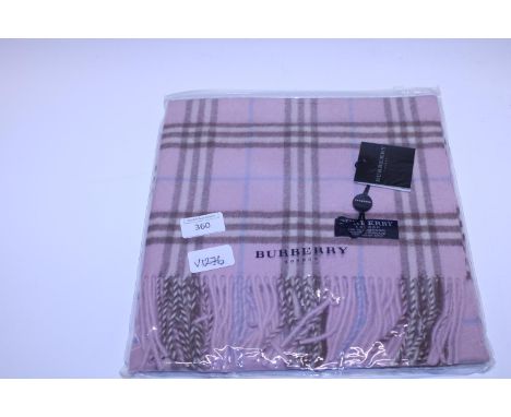 A new with tags Burberry 100% lambs wool pink long scarf 166 x 38cm 