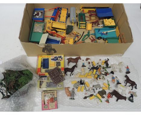 BRITAINS - 9545 Transport Box and Loads in original box; Gate, Stile, Stone Walls, in box; boxed Garden items and together wi