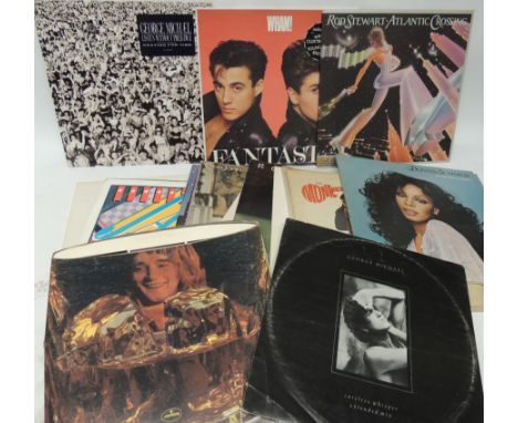 A quantity of LP records including Rod Stewart, Wham, George Michael, Michael Jackson, Elton John, Donna Summer and others (1