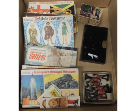 A & BC GUM - Flags of the World; Brooke Bond albums of cards; a small quantity o lead soldiers and a metal compact