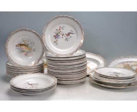 A large vintage retro 20th century Real Opalor Export dinner service comprising of a vast variety of dining plates of various