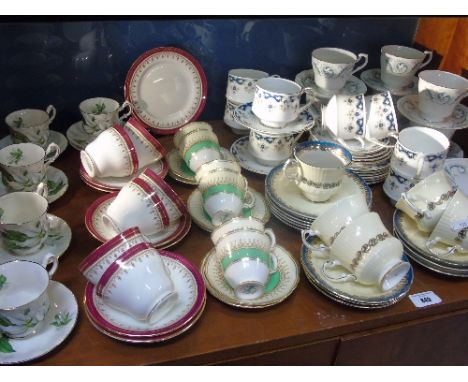 A Good Shelf of Part Tea & Coffee Sets to include Paragon, Aynsley, Crown Staffordshire, Elizabethen 'Mayfair' & Royal Standa