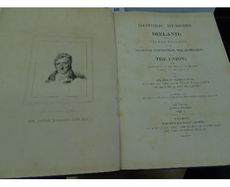 Historic Memoirs of Ireland, Comprising Secret Records of the National Convention, The Rebellion, and The Union by Jonah Barr