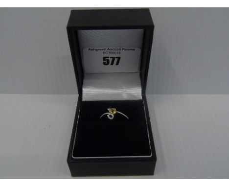 A Silver Gem Set Ring.