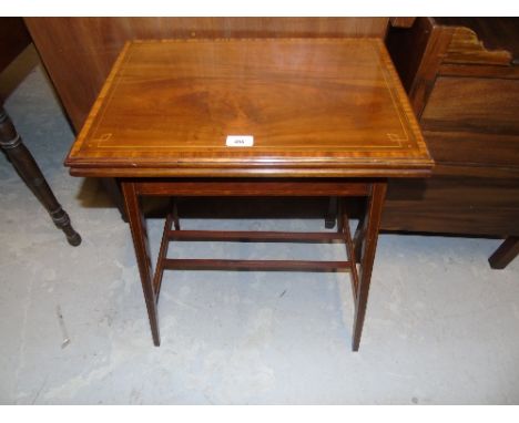 An Edwardian Mahogany Fold Over Card Table, c.1900