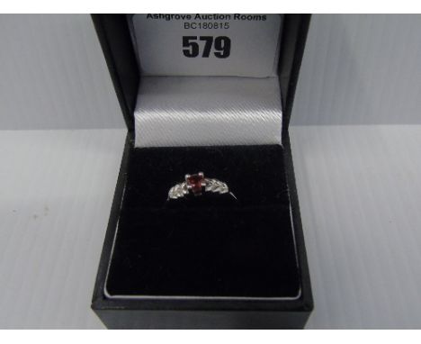 A Silver Gem Set Ring.