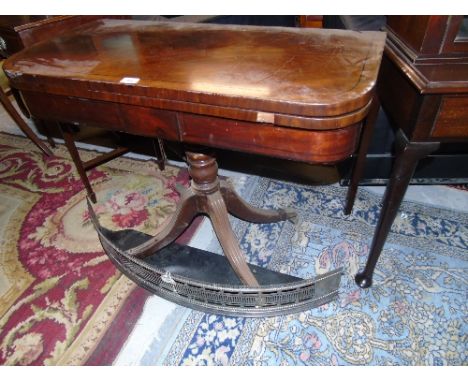 A Victorian Foldover Card Table.