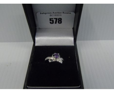 A Silver Gem Set Ring.