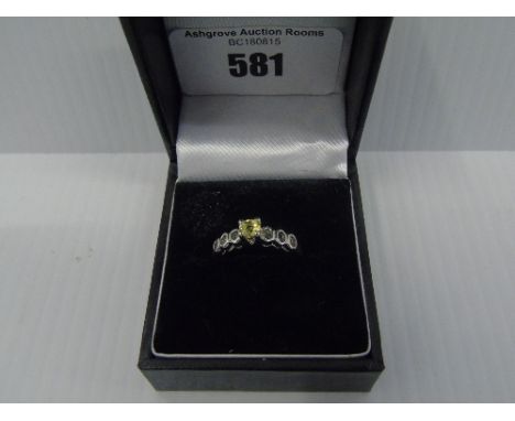 A Silver Gem Set Ring.