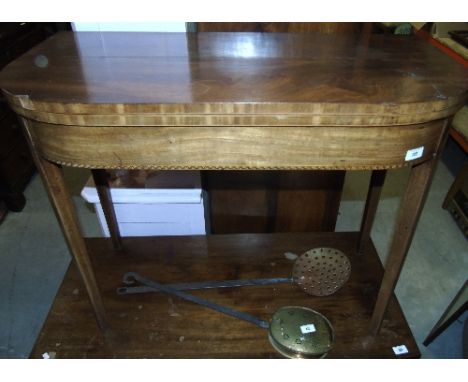 A 19th Century Mahogany Card Table.