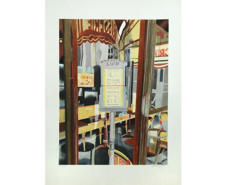 Glynn Boyd Harte (British, 1948-2003), Brasserie Lipp, signed lower right "Glynn Boyd Harte" and numbered XVII/XXV, lithograp