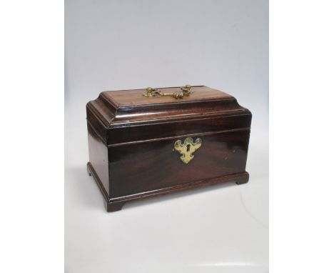 A George II mahogany tea caddy  
