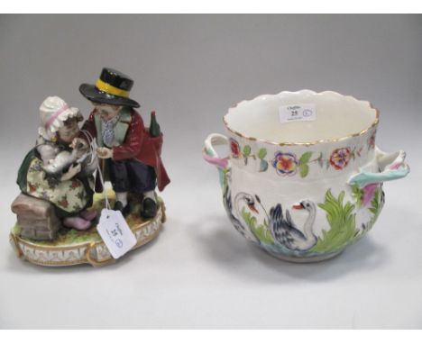 A 'Vienna' style group and a 'Swan' service planter  