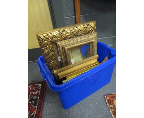A rectangular gilt framed wall mirror, 42 x 41cm together with six other smaller mirrors (7)  