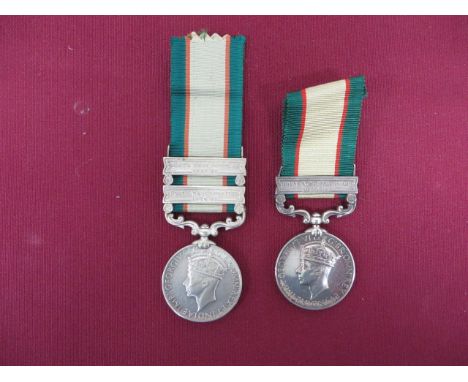 Indian Army India General Service Medals.  Comprising an example with two clasps 'North West Frontier 1936-37', 'North West F