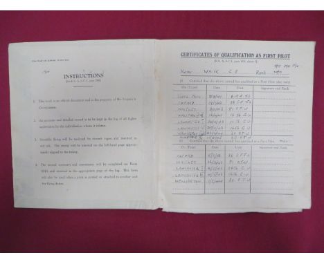 WW2 RAF Bomber Command Conspicuous Gallantry Medal Winners Logbook.   This is the personal log book of Warrant Officer Claude