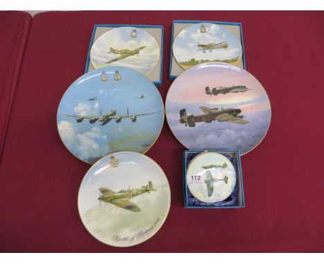 Battle of Britain 40th Anniversary Coalport Commemorative China  comprising 3 plates, two showing Hawker Hurricane aircraft, 