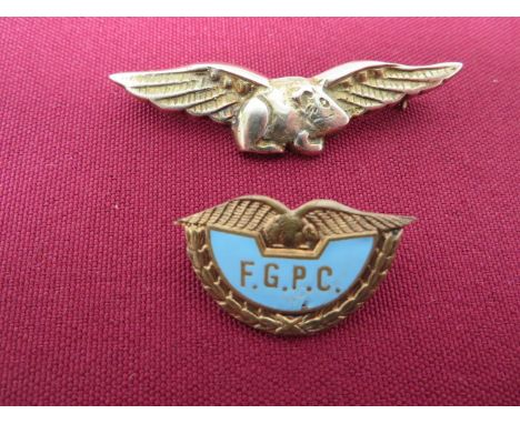 Guinea Pig Club silver badge.   A rare silver gilt example HM Birmingham 1991. The reverse inscribed 'Guinea Pig Club 1941-91
