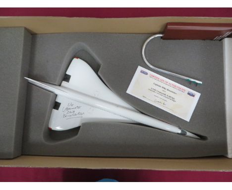 Limited Edition Signed Model of Concorde  limited edition of 500 examples.  1:100 scale model of Concorde G-BOAG.  Signed to 