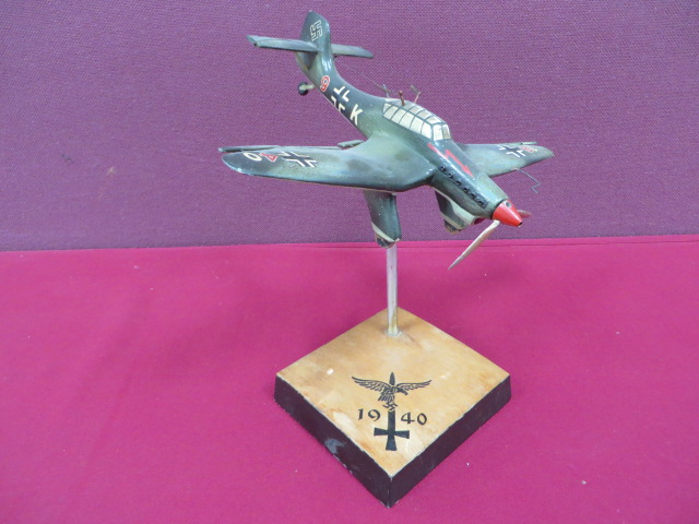 1940 Made Wooden Model of a Stuka Aircraft well constructed painted ...