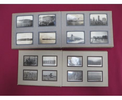 WW1 RFC / RAF Circa 1918 Photograph Album.  A late WW1 snap shot photograph album showing a RFC / RAF Squadron in the Middle 