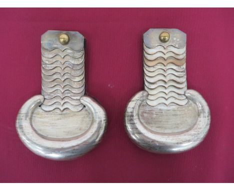 Yeomanry Victorian Officer's pair of 1830 pattern shoulder scales.  A pair of silvered shoulder scales with no device within 
