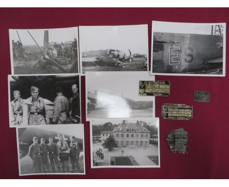 WW2 Crashed Luftwaffe Aircraft Airframe & Engine Plates.   Four examples retrieved from crashed and excavated aircraft. ... A