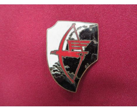 WW2 Period Luftwaffe JG1 Enamel Badge.  A scarce period example, retaining pin fitting. The reverse with scratched details '2