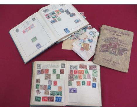 Good Selection of GRVI Commonwealth Stamps  contained in three stamp albums.  Together with a selection of loose Commonwealth