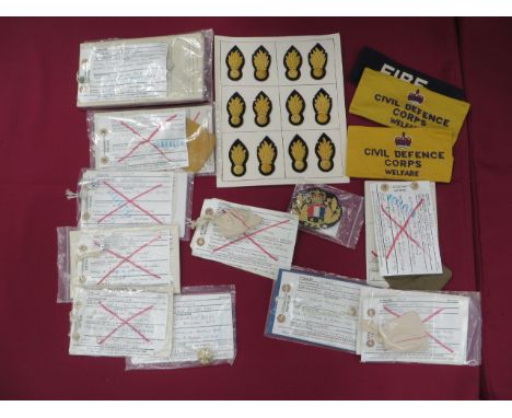 Selection of Sealed Pattern Buttons  including anodised buttons Adjutant General Corps ... Queens Own Yorkshire Yeomanry ... 