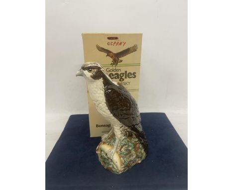 AN UNOPENED  WHYTE &amp; MACKAY SCOTCH WHISKY ROYAL DOULTON OSPREY FIGURE WITH BOX 