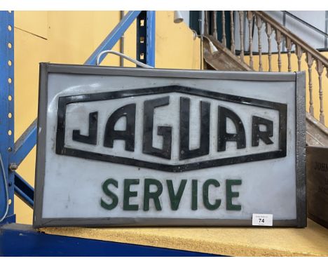 A JAGUAR SERVICE ILLUMINATED LIGHT BOX SIGN 