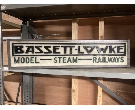A BASSETT LOWKE MODEL STEAM RAILWAYS ILLUMINATED LIGHT BOX SIGN 