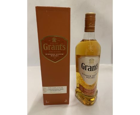 A BOXED 70CL BOTTLE - GRANT'S CASK EDITIONS RUM CASK FINISH BLENDED SCOTCH WHISKY 