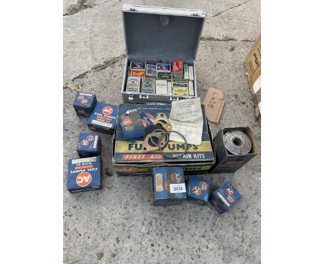 AN ASSORTMENT OF ITEMS TO INCLUDE MATCHBOXES AND AUTOMOBILE SPARES 