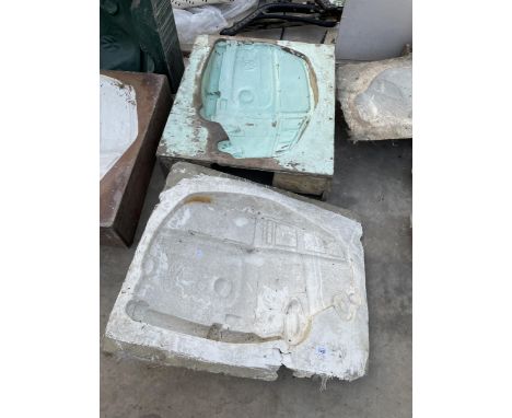 TWO VINTAGE VW SIGN MAKING MOULDS 