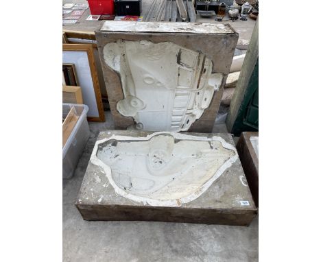 TWO VINTAGE VW SIGN MAKING MOULDS 