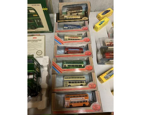 EIGHT BOXED GILBOW BUSES, EXCLUSIVE FIRST EDITIONS, SCALE 1:76 - AS NEW 