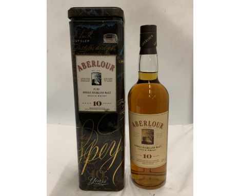 A BOXED 70CL BOTTLE - ABERLOUR 10 YEARS SINGLE HIGHLAND MALT SCOTCH WHISKY 