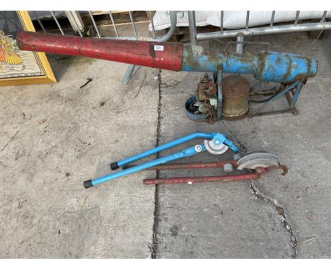 TWO PIPE BENDERS AND A BIRD SCARER 
